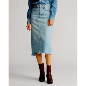 NWT Polo Ralph Lauren Distressed
Midi Skirt